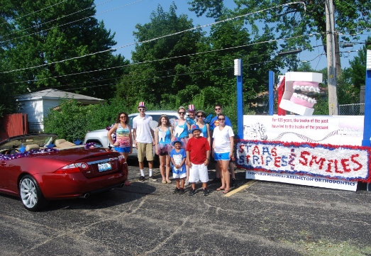 Pediatric dental office team members at community involvement